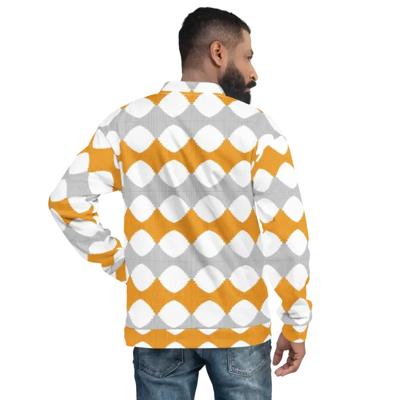 Turn Heads in a Yellow Pattern Bomber Jacket