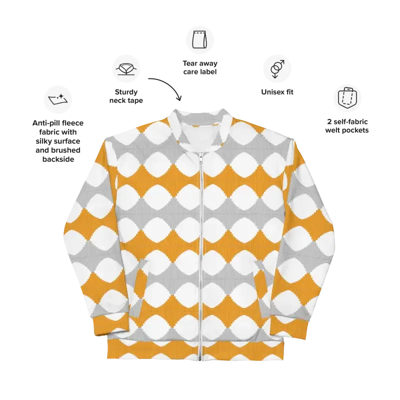 Turn Heads in a Yellow Pattern Bomber Jacket