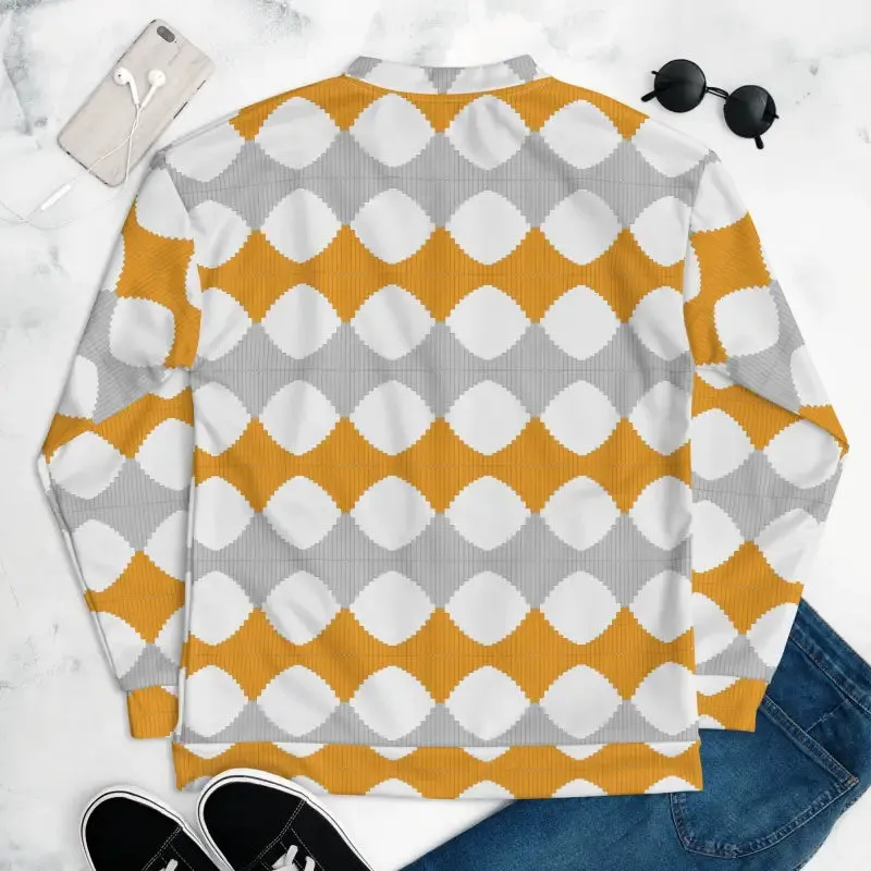 Turn Heads in a Yellow Pattern Bomber Jacket