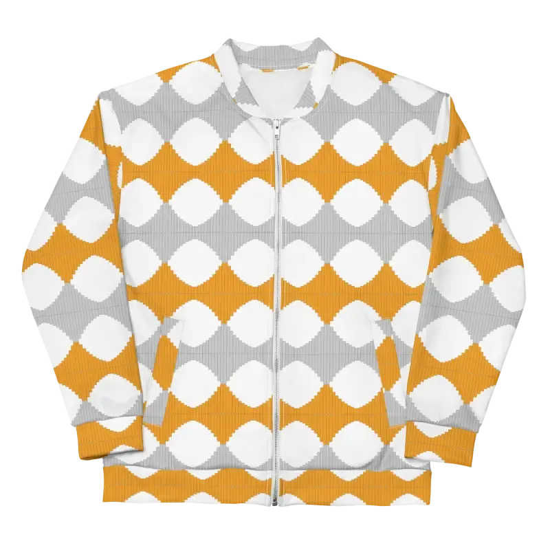 Turn Heads in a Yellow Pattern Bomber Jacket