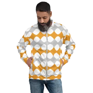 Turn Heads in a Yellow Pattern Bomber Jacket