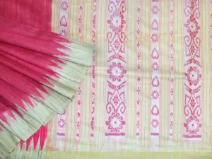 Tussar Ghicha Saree Rani Color