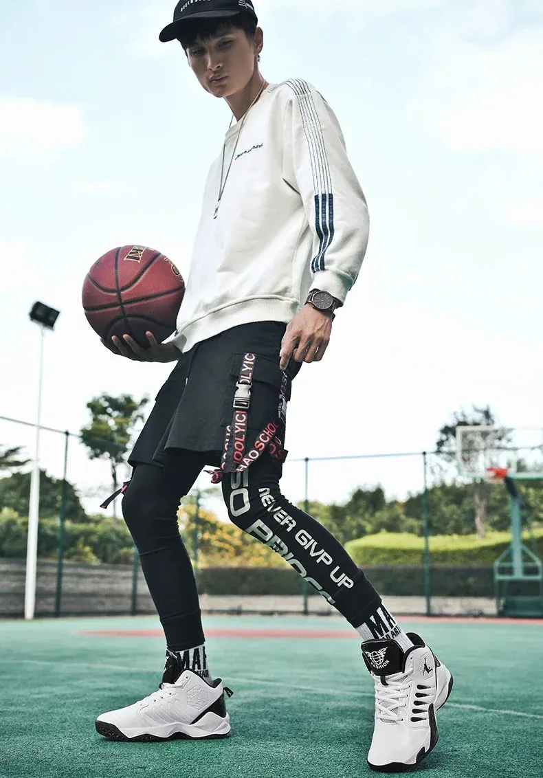 Unisex White Basketball and Casual Running Performance Shoes