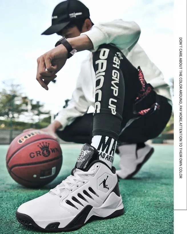 Unisex White Basketball and Casual Running Performance Shoes