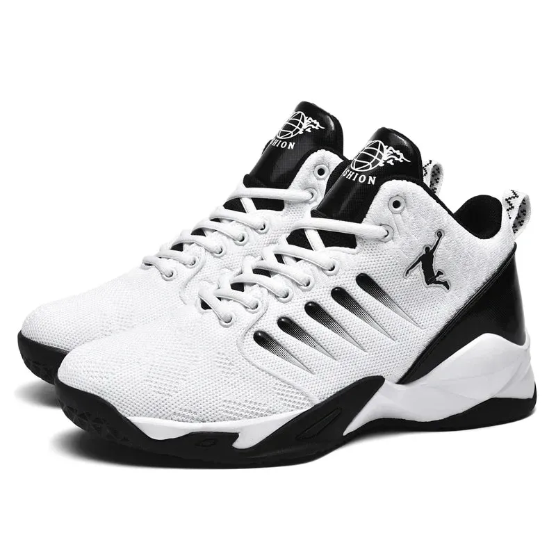 Unisex White Basketball and Casual Running Performance Shoes