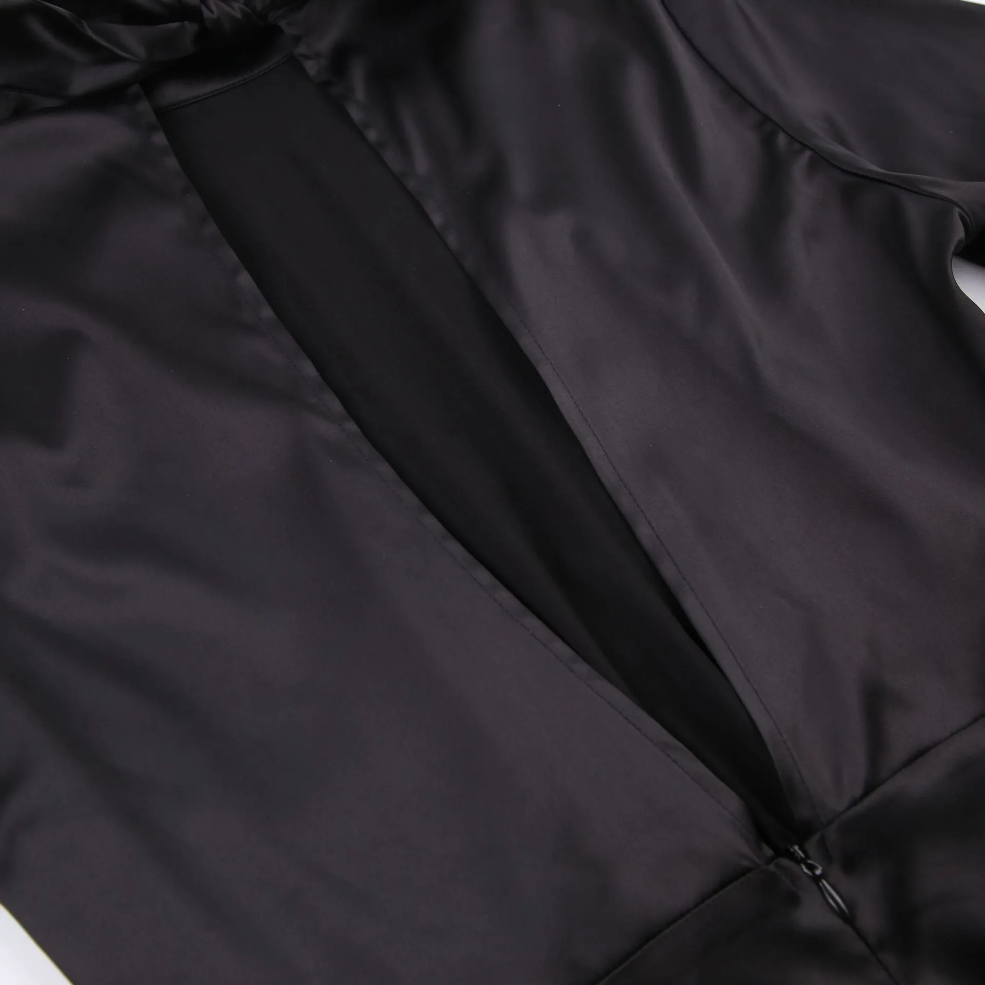 V-neck High Collar Satin Bodycon Mini Dresses