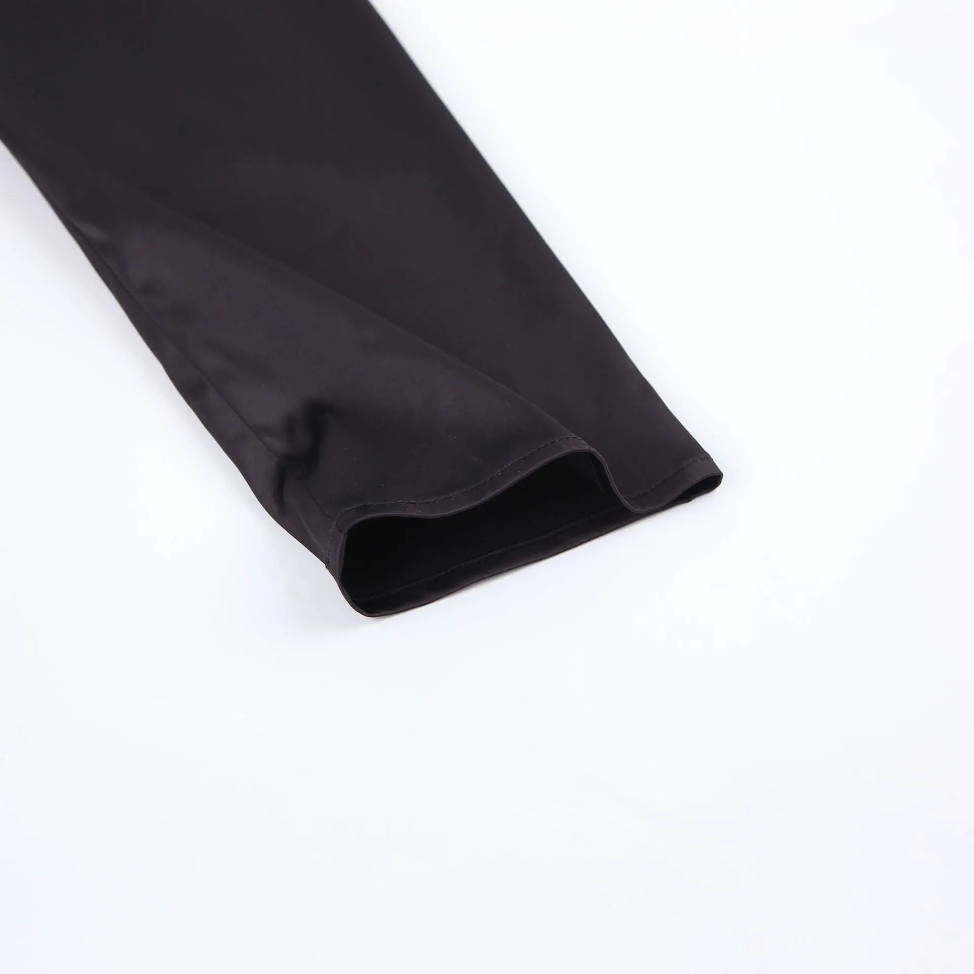 V-neck High Collar Satin Bodycon Mini Dresses