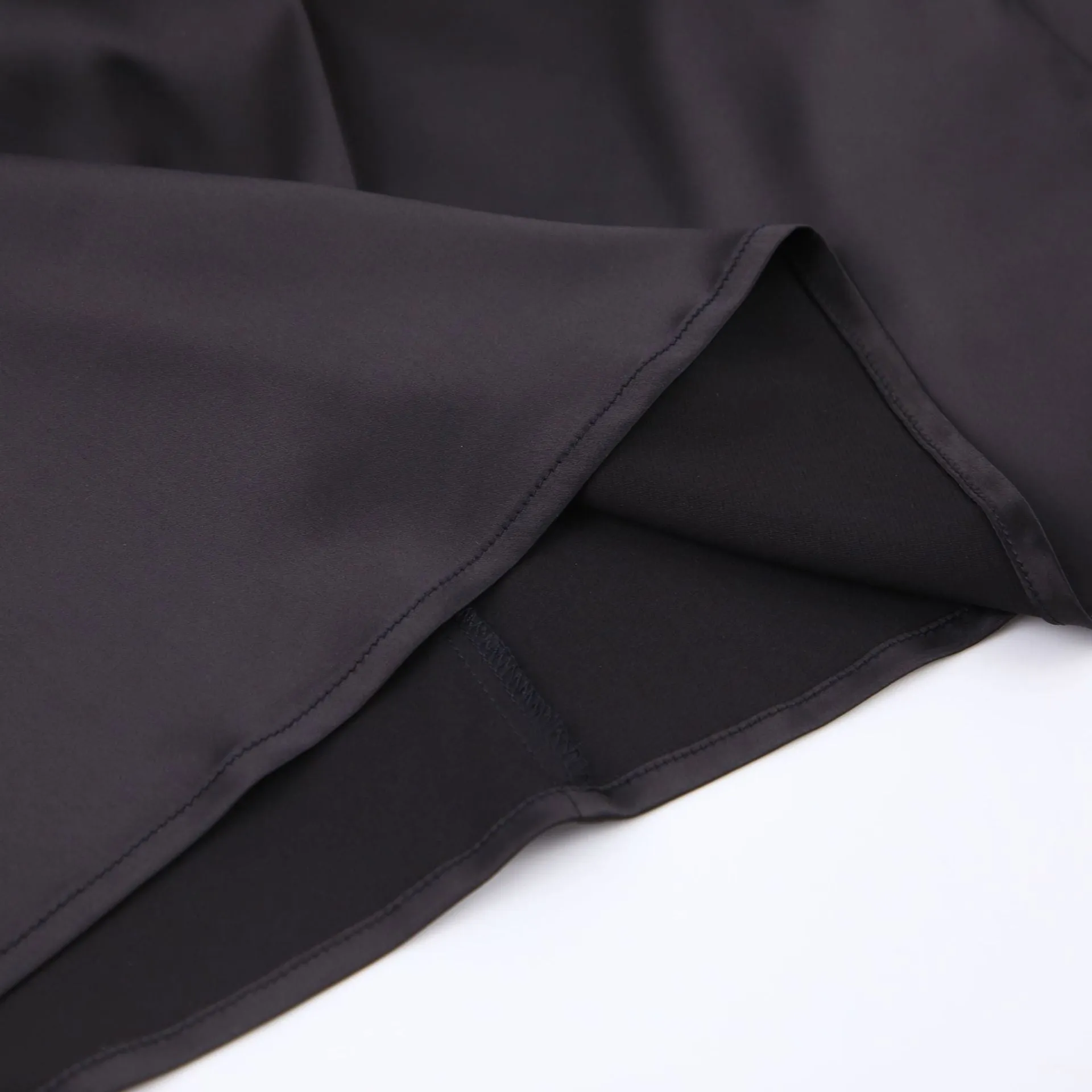 V-neck High Collar Satin Bodycon Mini Dresses