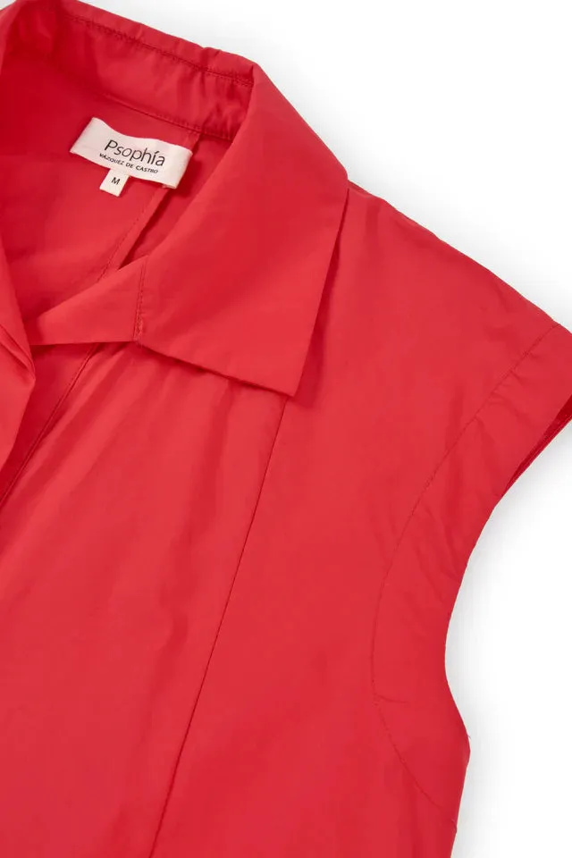 V-Neck Midi Shirt Dress