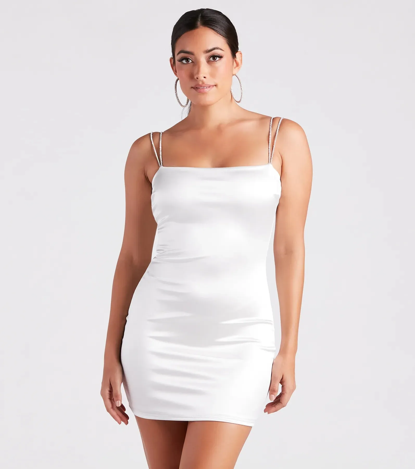 Va Va Voom Satin Rhine Strap Dress