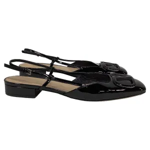 Valentino Garavani VLogo Ballet Flats in Black Leather