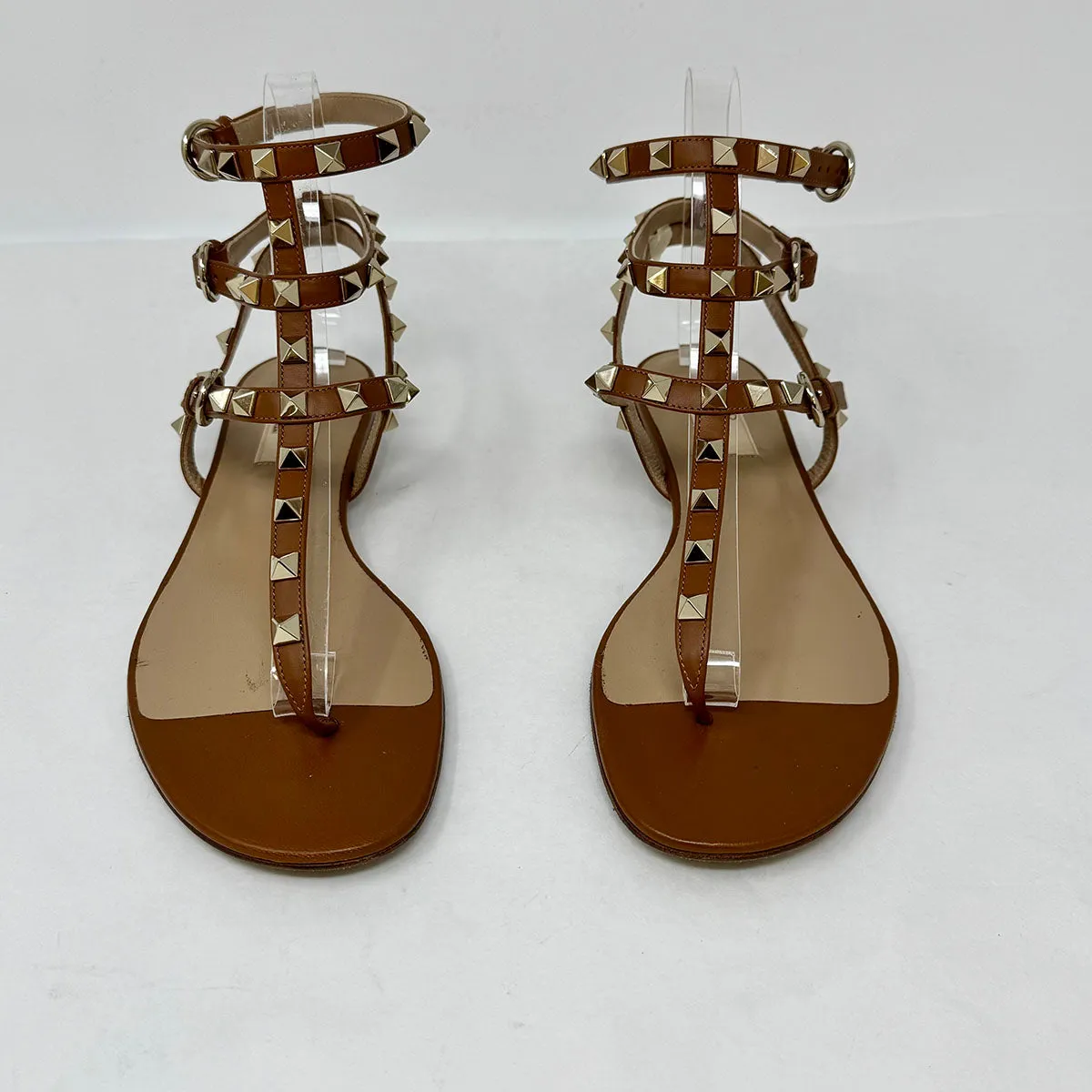 Valentino Rockstud Accent Gladiator Sandals