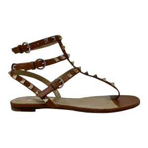 Valentino Rockstud Accent Gladiator Sandals