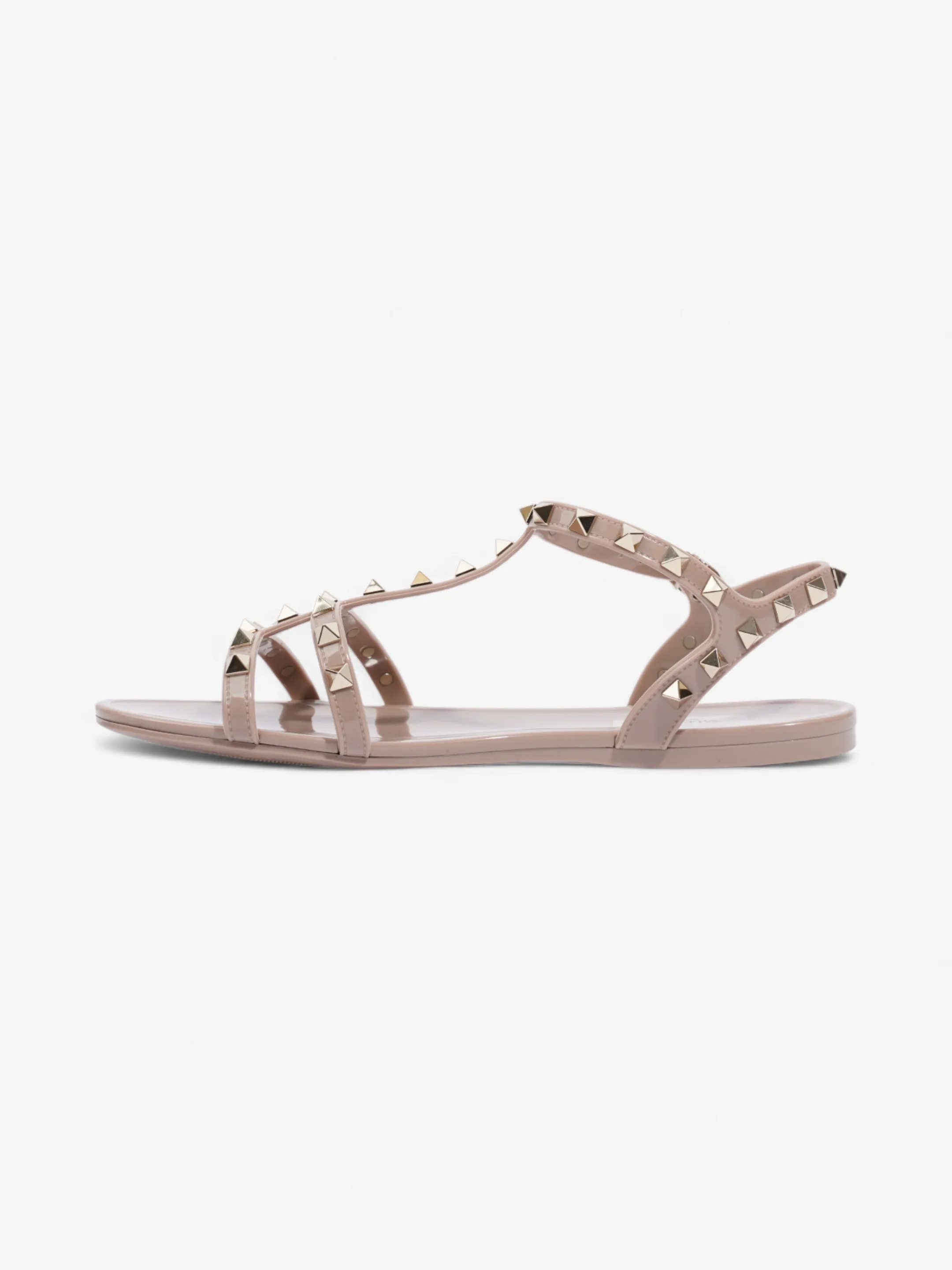 Valentino Rockstud Gladiator Sandals Blush Rubber EU 39 UK 6