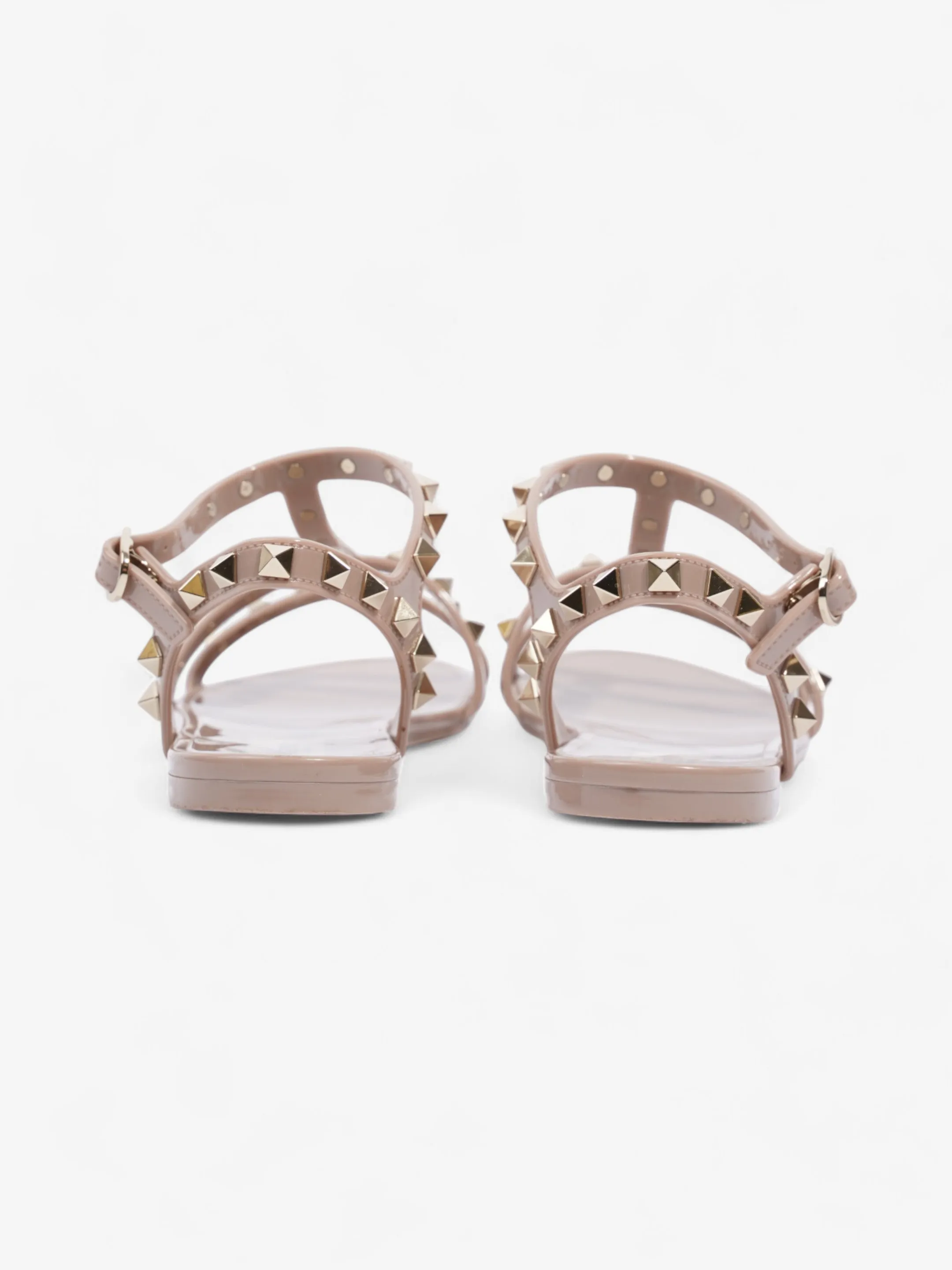 Valentino Rockstud Gladiator Sandals Blush Rubber EU 39 UK 6