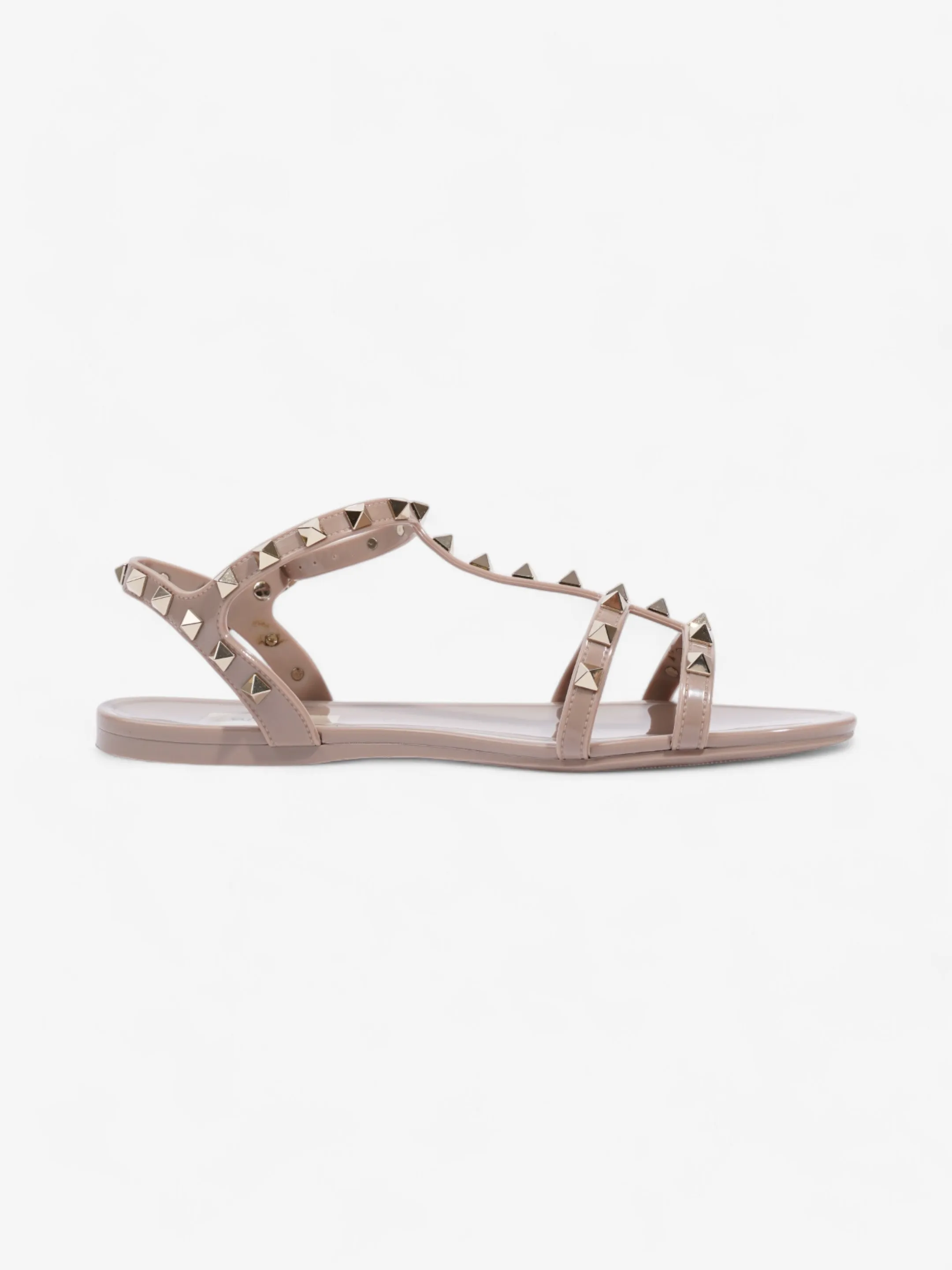 Valentino Rockstud Gladiator Sandals Blush Rubber EU 39 UK 6