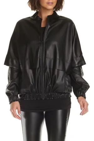 Vegan Leather Hipster Bomber Jacket