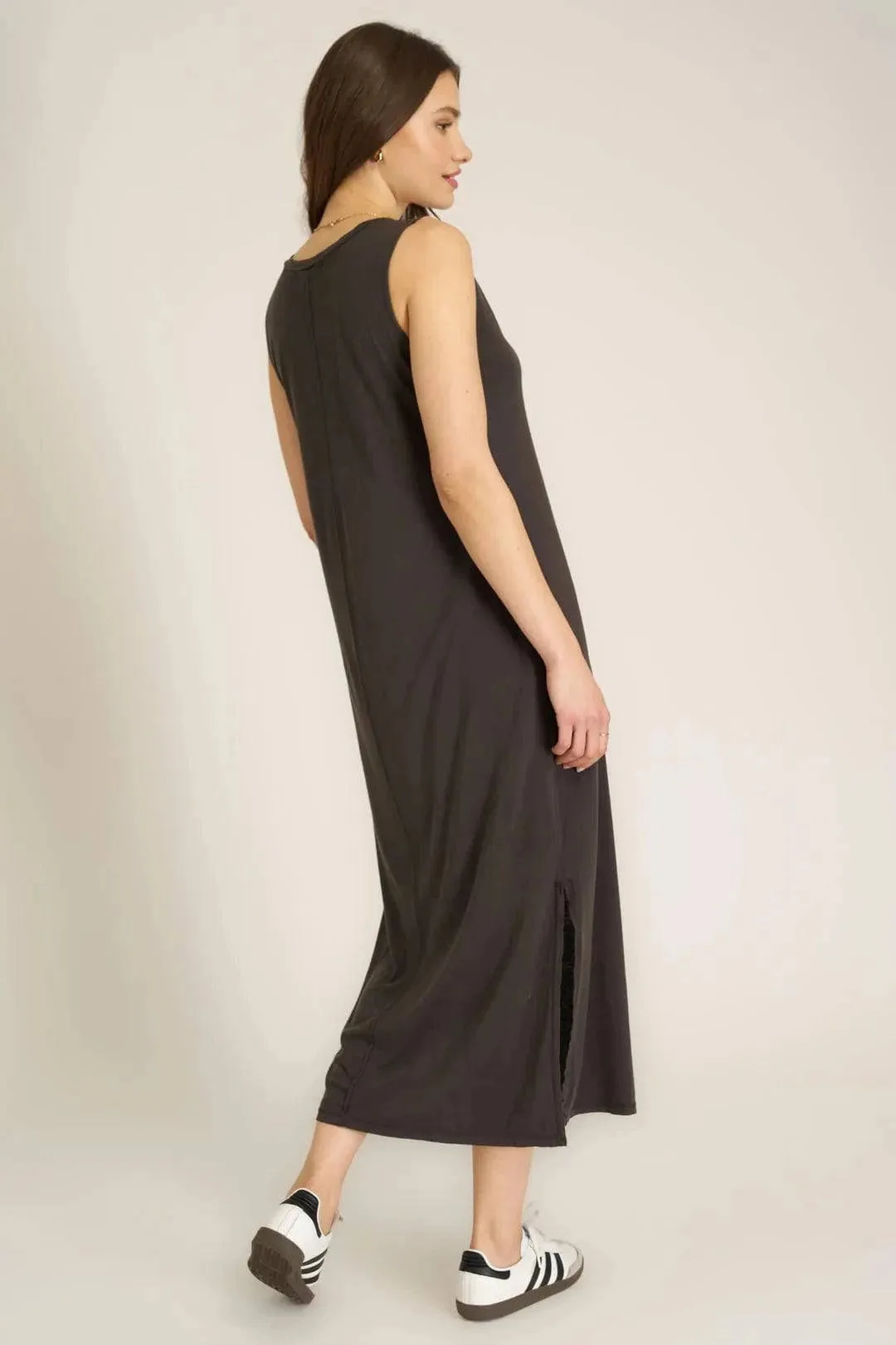 Ventura Notch Neck Dress by Project Social T | Vintage Black