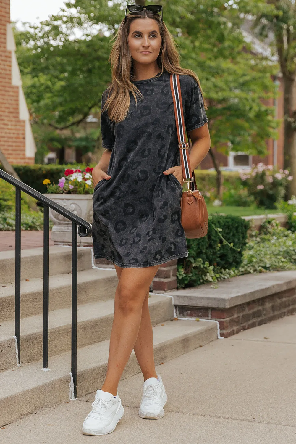Vintage Leopard T-Shirt Dress