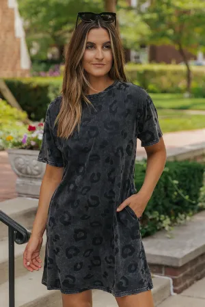 Vintage Leopard T-Shirt Dress