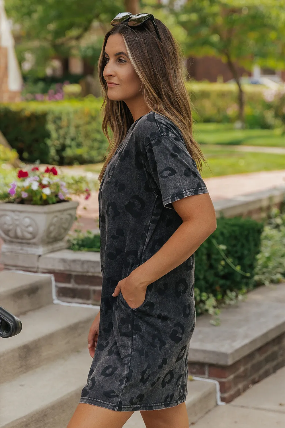 Vintage Leopard T-Shirt Dress