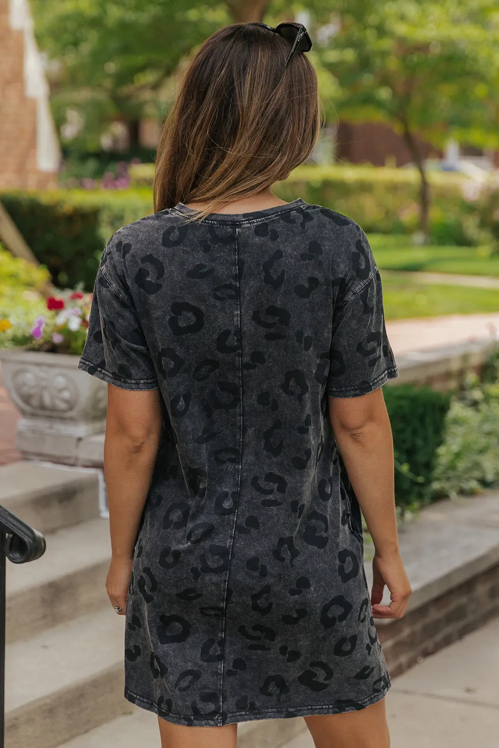 Vintage Leopard T-Shirt Dress