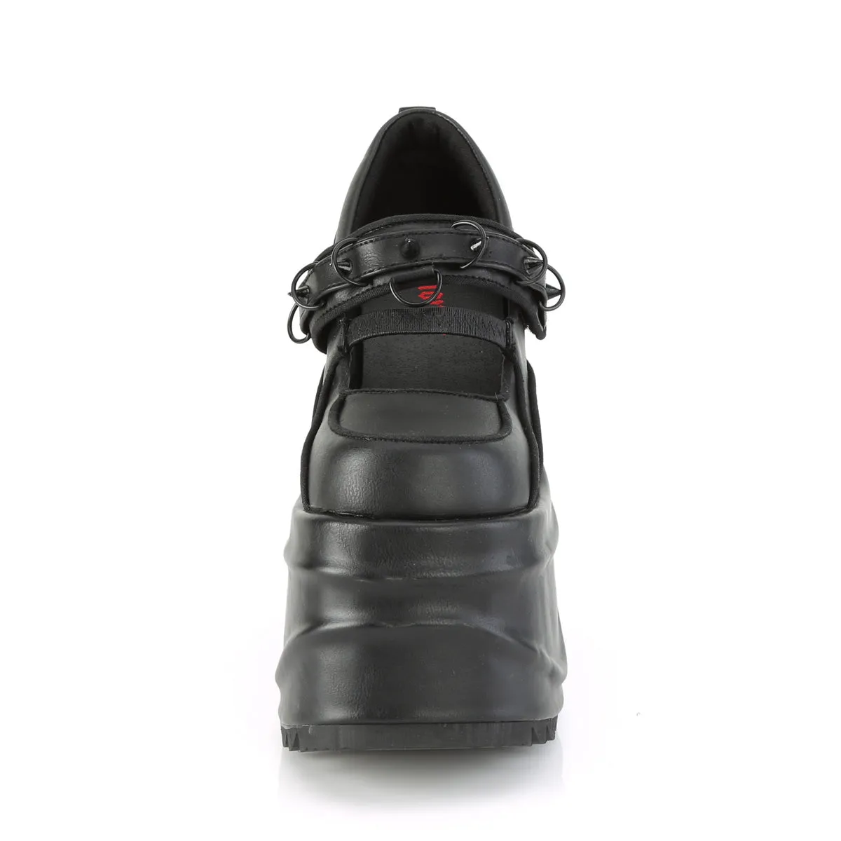 WAVE-48  Black Vegan Leather