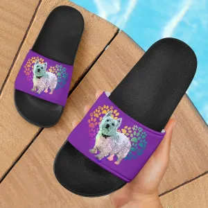 Westie Heart Slides - Purple