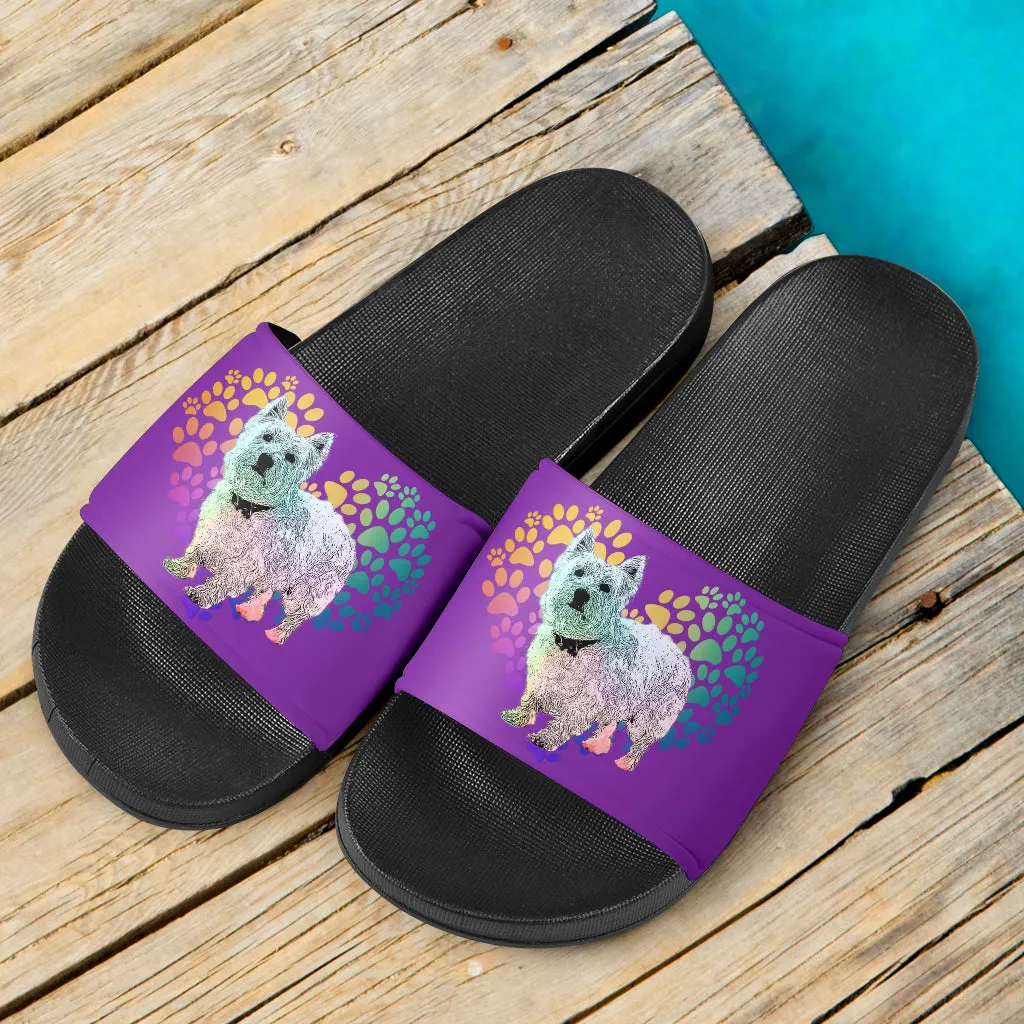 Westie Heart Slides - Purple