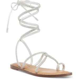 Wild Pair Womens GENNIFERF Gladiator Sandals Silver 5 Medium (B,M)