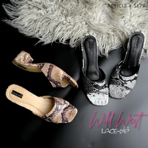 Wild West Block Heel Sandals For Her By Lace Up Shoes