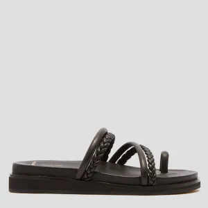 WILLOW  - BLACK BRAID LEATHER