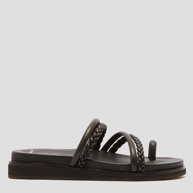WILLOW  - BLACK BRAID LEATHER