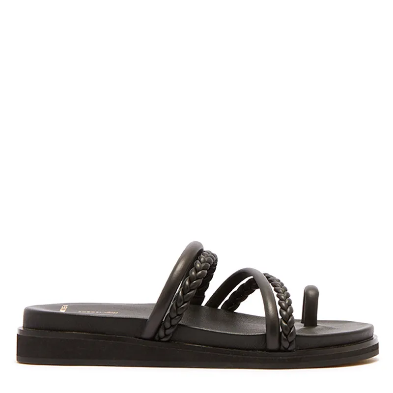 WILLOW  - BLACK BRAID LEATHER