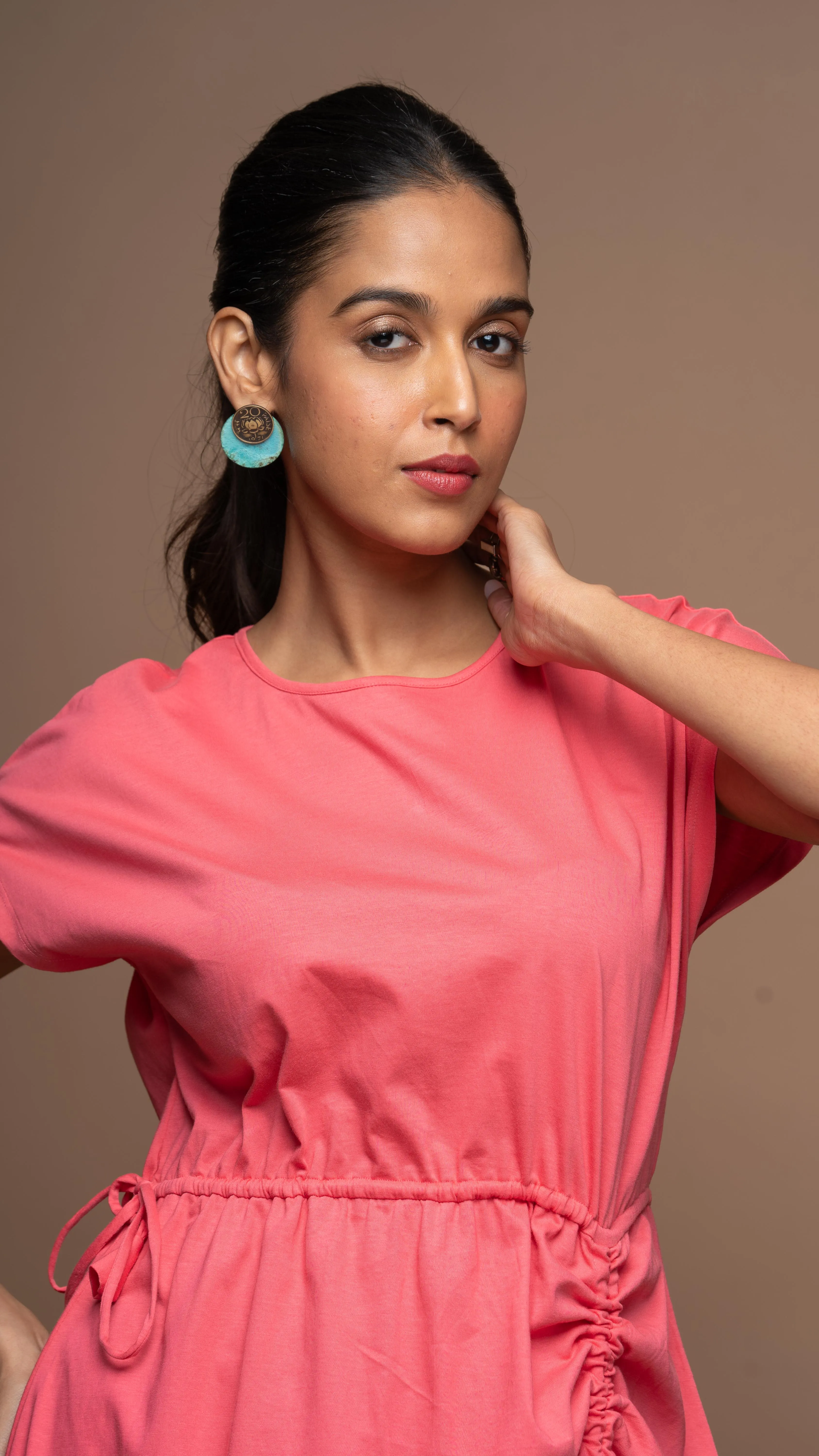 Wings & Strings Jersey Dress - Fuchsia
