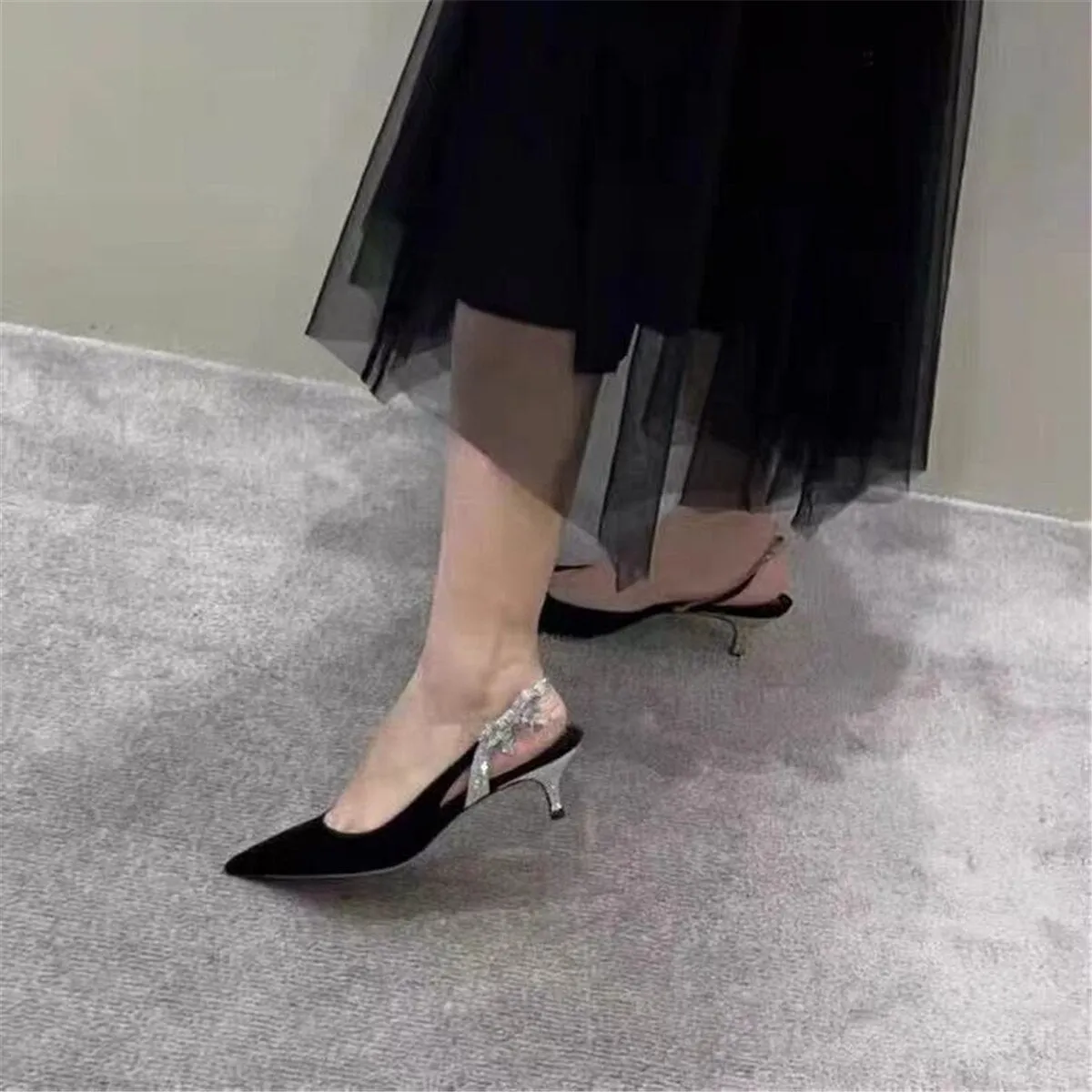 Woman heels back strap sandals