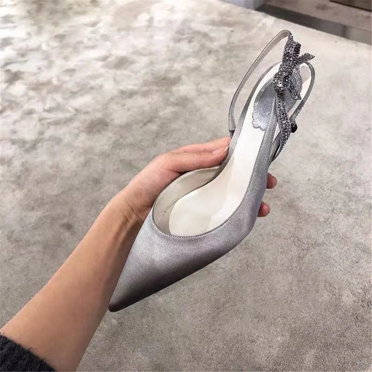 Woman heels back strap sandals