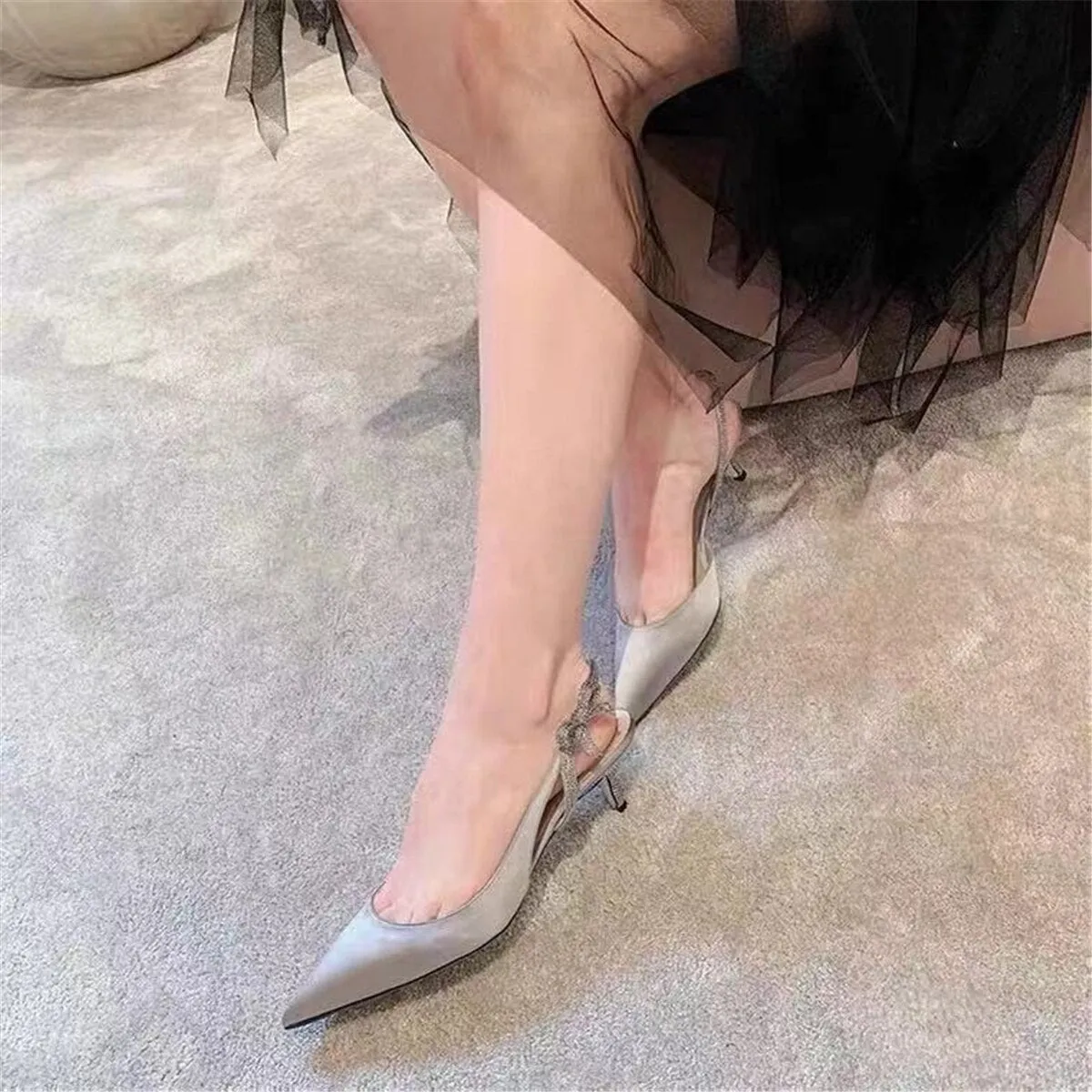 Woman heels back strap sandals