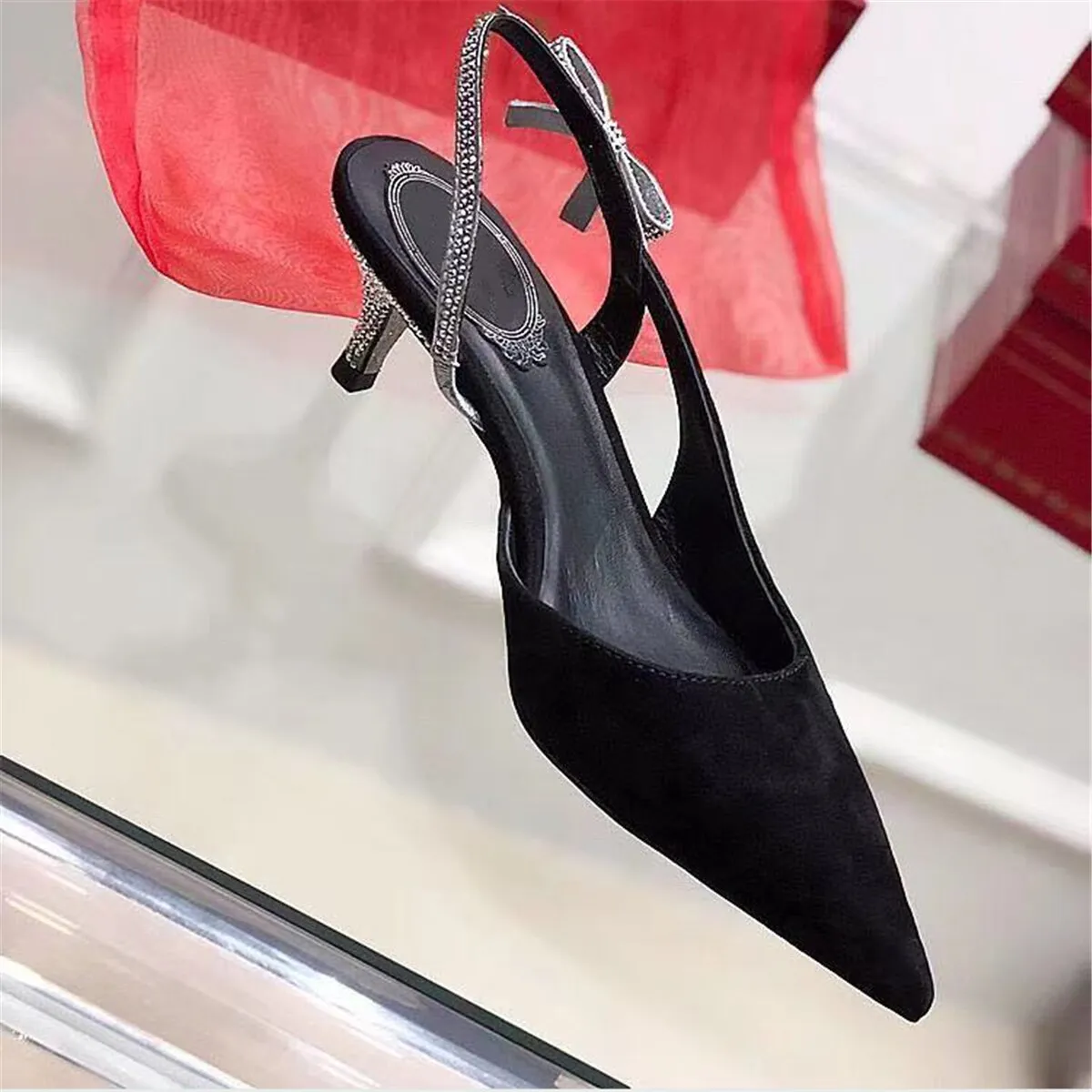 Woman heels back strap sandals