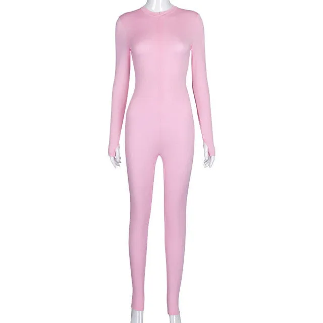 Women Jumpsuit corset 2 pieces set Solid Color Bodycon Long Romper Women Jumpsuit Bodysuit