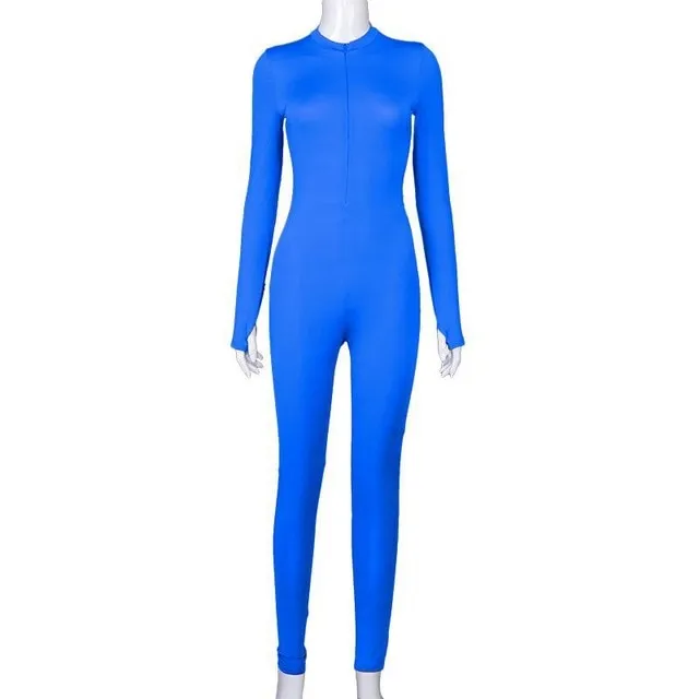 Women Jumpsuit corset 2 pieces set Solid Color Bodycon Long Romper Women Jumpsuit Bodysuit
