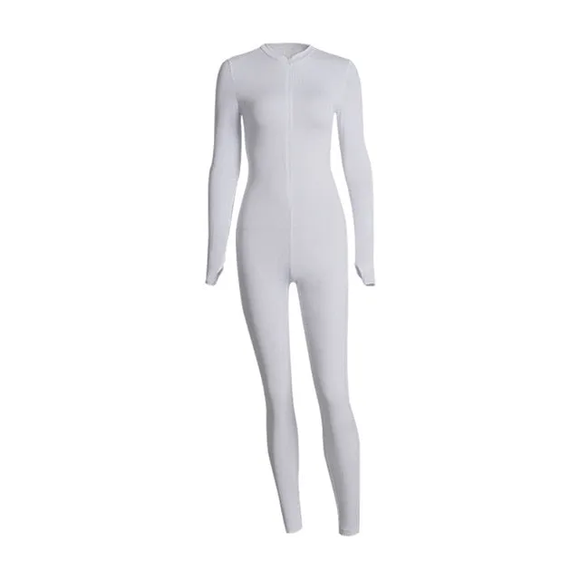 Women Jumpsuit corset 2 pieces set Solid Color Bodycon Long Romper Women Jumpsuit Bodysuit