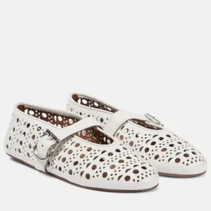 Women matte leather ballet flats