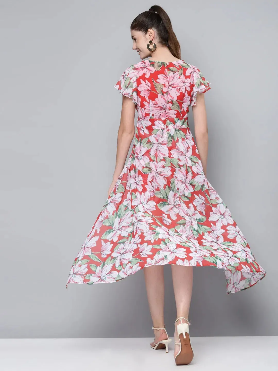 Women Printed Red Jumpsuits & Sets