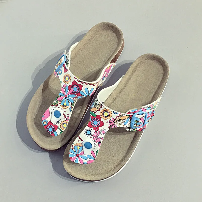 Women's colorful rhinestone flip-flops， Fashion Sandals