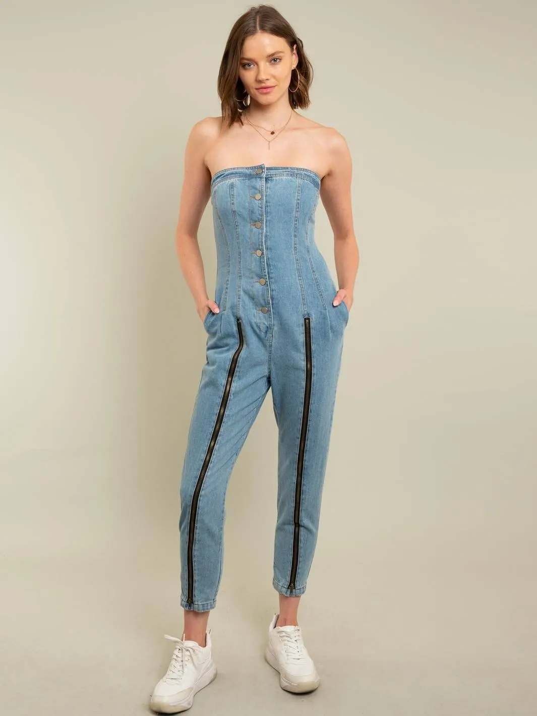 WOMEN'S DENIM JUMPSUIT
