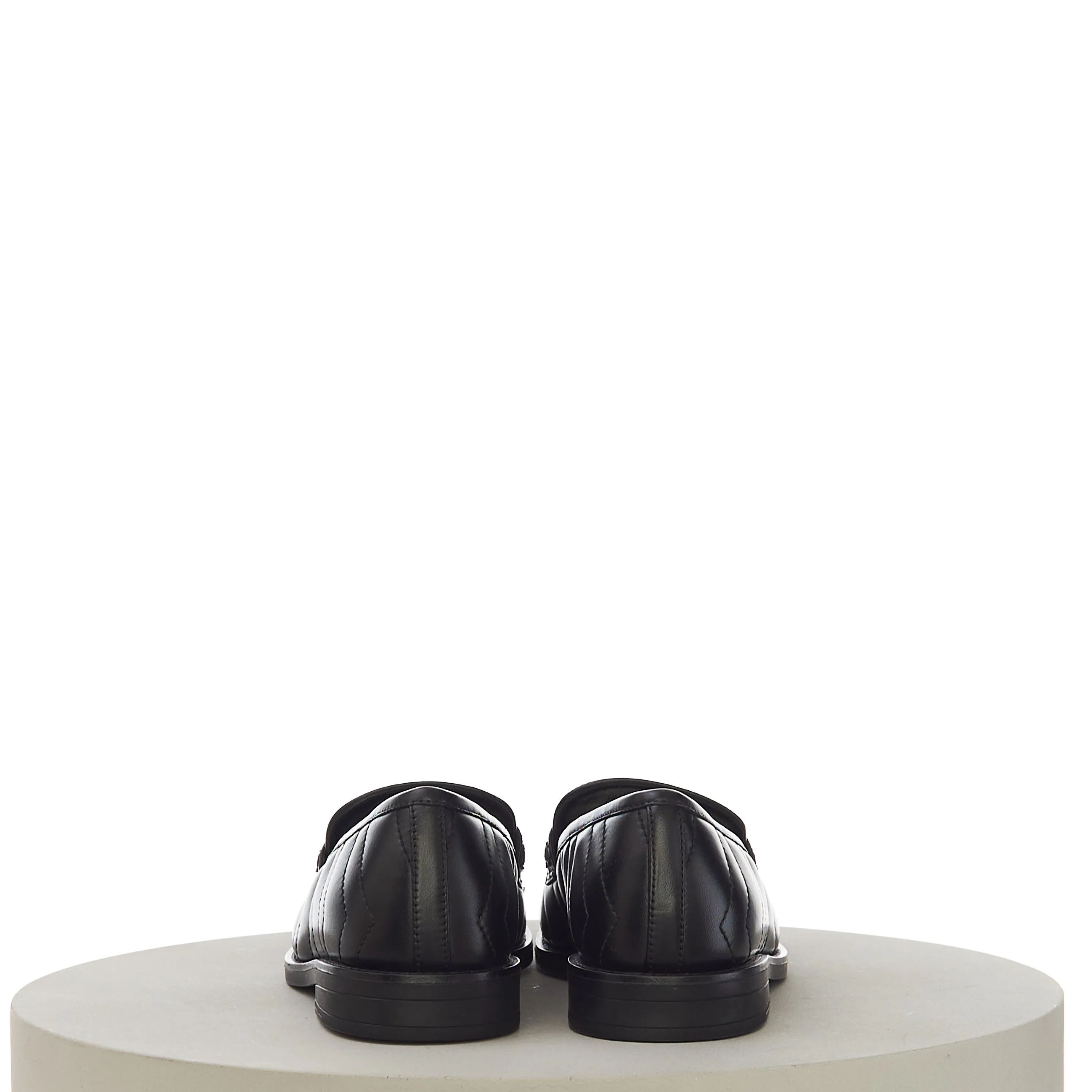 Women's Loafer With Double G In Black Leather