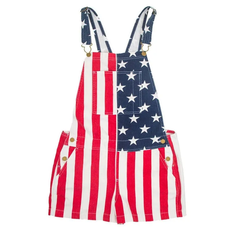 Women's Overalls Jeans Denim Jumpsuit Romper Workout Shorts