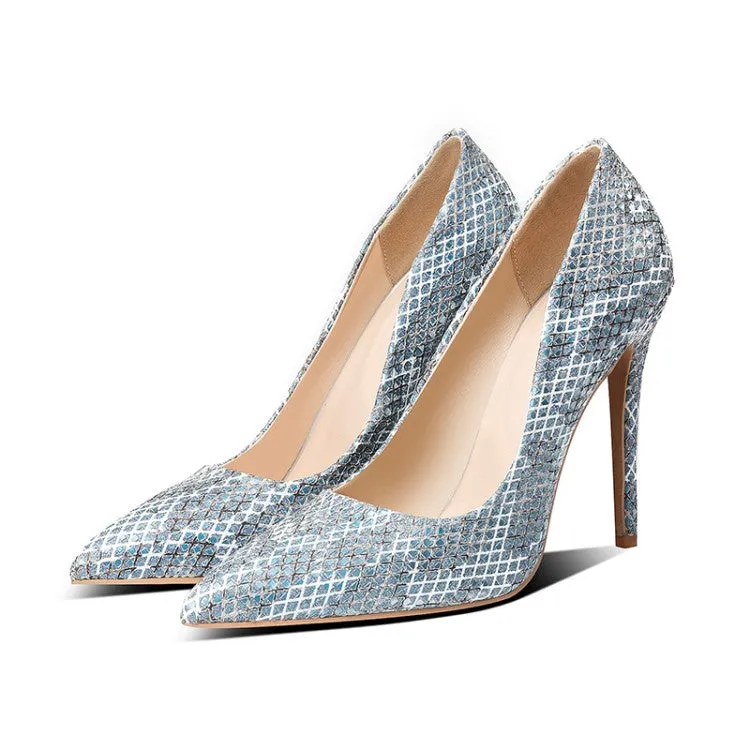 Women's Pointed Toe Printed High Heel Pumps