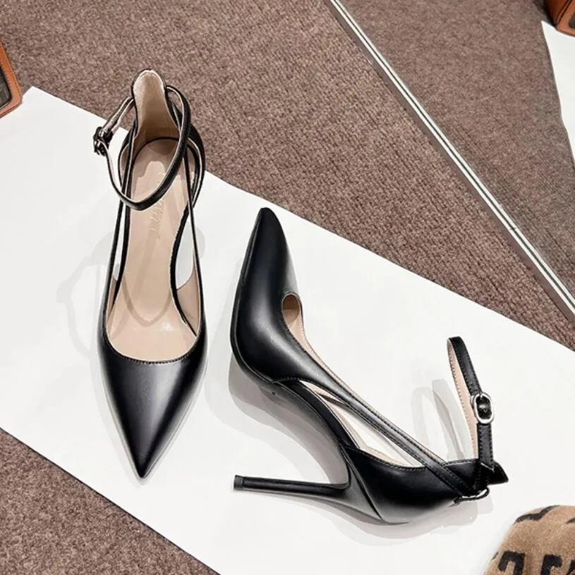 Women's Small Feet Size 2 Pointy Ankle Strap Heels MS510